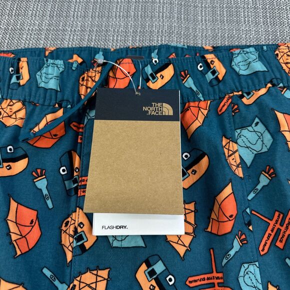The North Face Shorts Mens XXL Pull-on Allover Camping Print Class V New - Picture 5 of 16